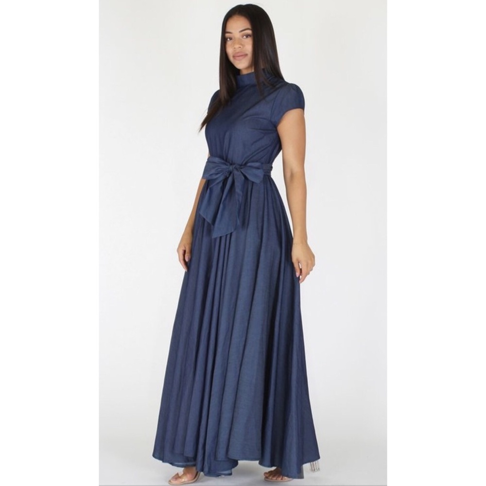😍RESTOCKED😍   Denim maxi dress - Picture 3 of 4